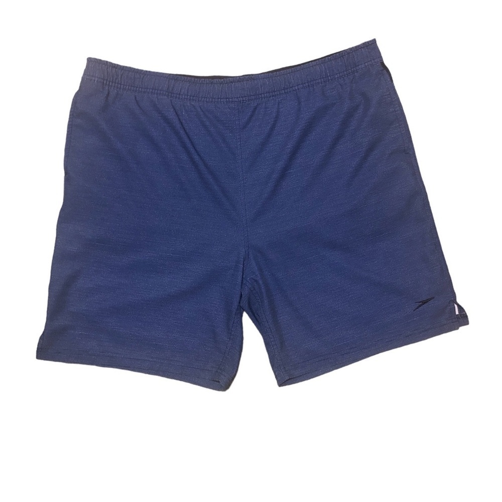 Speedo Shorts Pull On Black Band Accent Side Hem Vents Lined Pocket Athletic XL